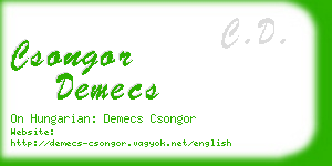 csongor demecs business card